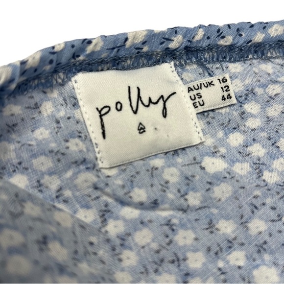 Princess Polly blue floral crop top - size 12 - Picture 4 of 7